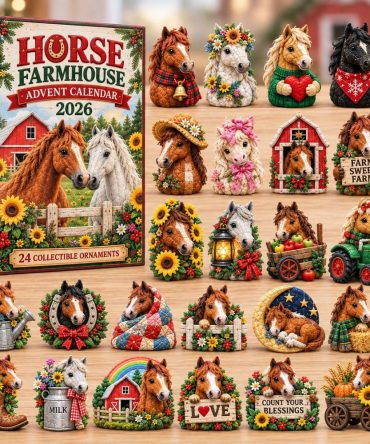 Rustic Horse & Farmhouse 24-Day Advent Countdown — Acrylic Horse Charms, Country Holiday Decor & Gifts For Equestrians 2026