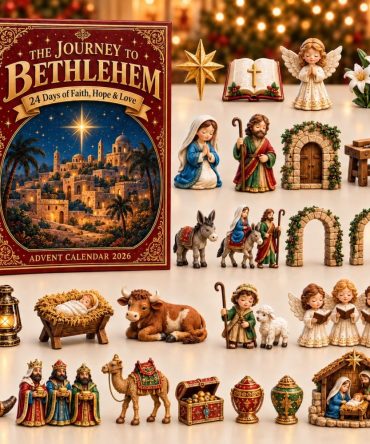 Rustic Bethlehem 2026 Advent Countdown — 24-Day Handmade-Style Acrylic Charm Set For Faith-Filled Family Traditions