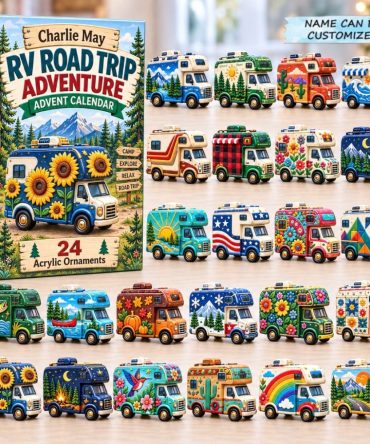 Rv Motorhome Adventure Countdown 2026 — 24 Travel-Themed Acrylic Charms For Road Trip Lovers, Camper Décor & Collectible Displays