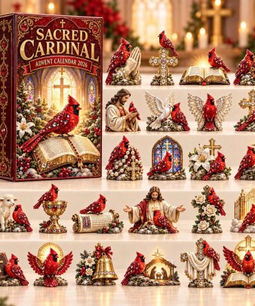 Sacred Cardinal 2026 Advent Calendar — 24 Acrylic Bird Charms, Ornithology Gift, Holiday Countdown For Bird Lovers