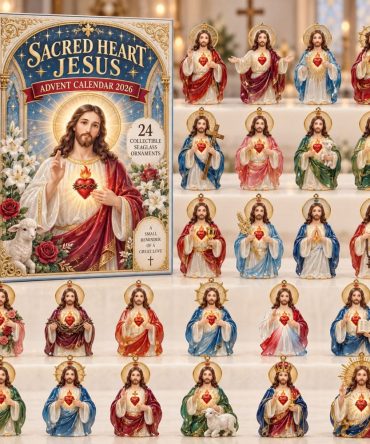 Sacred Heart 2026 Advent Calendar — 24-Day Devotional Acrylic Charms, Catholic Sacred Heart Keepsake & Spiritual Countdown Gift