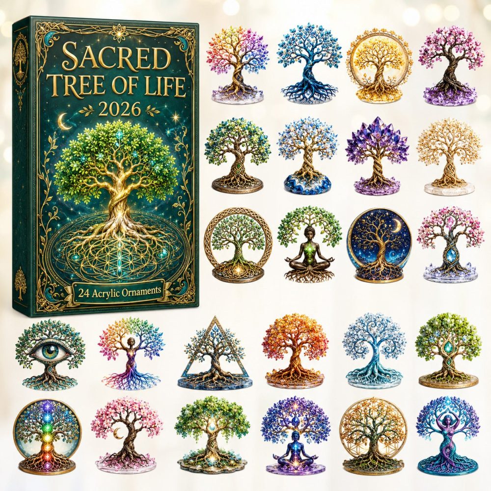 2026 Sacred Tree Of Life Holiday Countdown — 24-Day Acrylic Charm Advent Set, Spiritual & Meaningful Gift