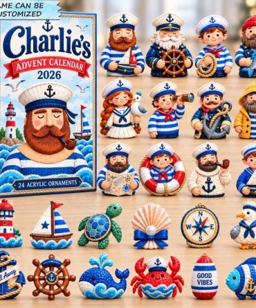 Sailor Sea Adventures 2026 Advent Calendar — 24-Day Oceanic Acrylic Charm Set, Nautical Countdown Gift For Kids & Collectors