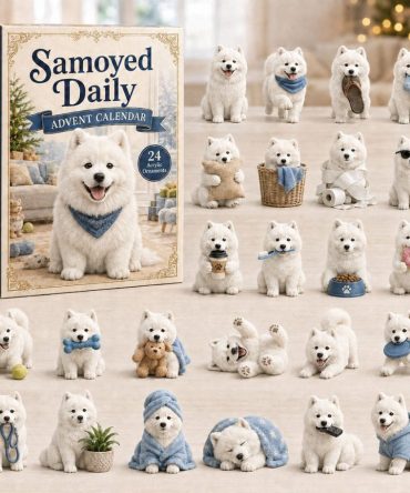 Samoyed Daily 24-Day Advent Calendar 2026 — Acrylic Mini Charms, Daily Puppy Surprises For Holiday Countdown Gifts