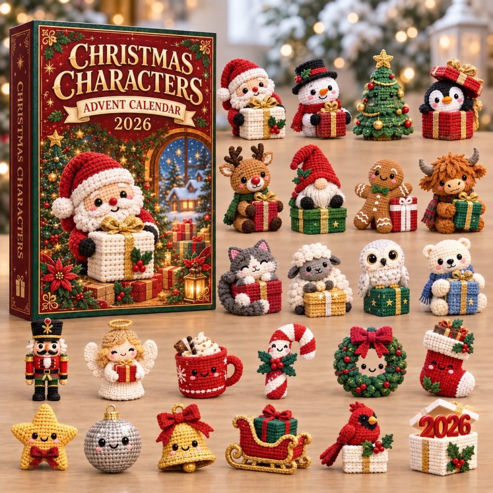 24-Day Santa & Friends Christmas Advent With Acrylic Charms — Classic Holiday Characters, Collectible Ornaments & Family Countdown Gift Set