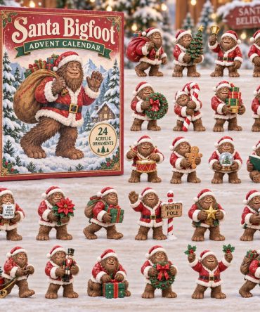 2026 Santa Bigfoot Advent Calendar — 24-Day Festive Cryptid Countdown With Acrylic Charms, Quirky Holiday Gift For Kids