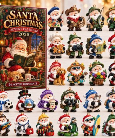 2026 Santa Christmas Magic Countdown — 24-Day Festive Advent With Jolly Acrylic Santa Charms, Classic Holiday Gift For All Ages