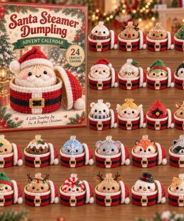 Santa Dumpling Holiday Advent Calendar - 24-Day Christmas Countdown With Acrylic Charms, Keepsake Decor & Gift For Kids