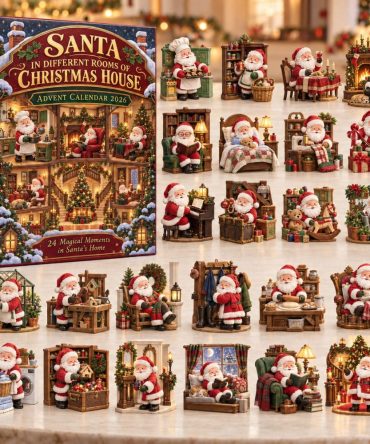 Cozy Santa House Advent Calendar 2026 - 24 Charming Acrylic Home & Holiday Charms For Mantel Displays & Gifts