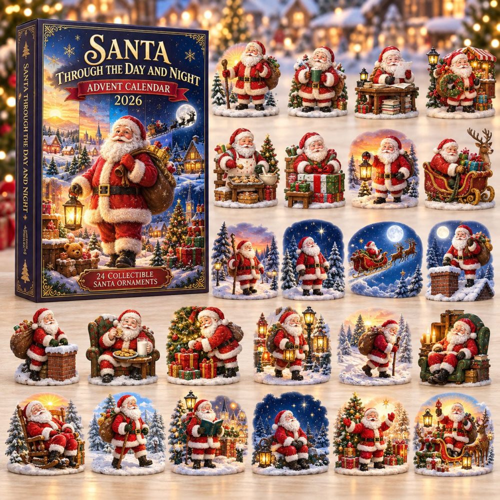 Santa'S Journey Advent Calendar 2026 - 24 Mini Acrylic Charms Tracing Santa'S Worldwide Gift Route For Family Fun