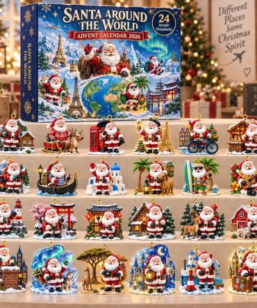 Santa World Tour 2026 Advent Calendar — 24-Day Acrylic Charm Countdown Featuring Global Santa Icons, Festive Gift & Decor