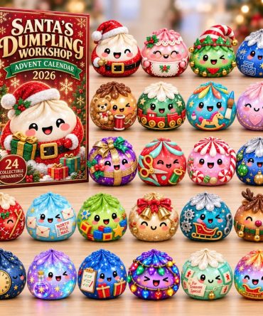 2026 Santa'S Dumpling Workshop Countdown: 24-Day Acrylic Charm Advent - Festive Elf Workshop Collectible Gift