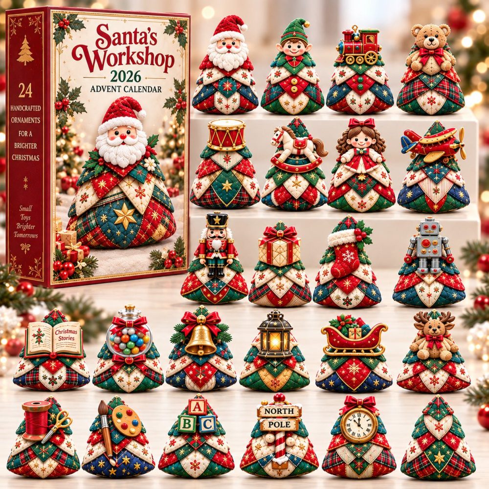 Santa'S Workshop Magic Advent Calendar 2026 — 24-Day Acrylic Charm Countdown, Elf & Toyshop Holiday Gift