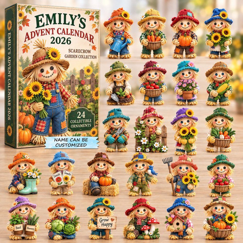 Scarecrow Garden Harvest 2026 Countdown — 24 Autumn-Themed Acrylic Charms, Harvest & Fall Festival Advent For Home & Gifting