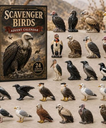2026 Scavenger Birds Advent Calendar — 24 Acrylic Charm Countdown Featuring Wild Birds, Nature Lover Holiday Gift