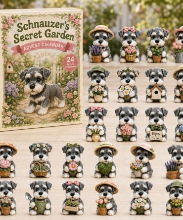 Limited Edition Schnauzer Secret Garden Advent Calendar 2026 — 24-Day Acrylic Charm Set, Floral Dog Gift