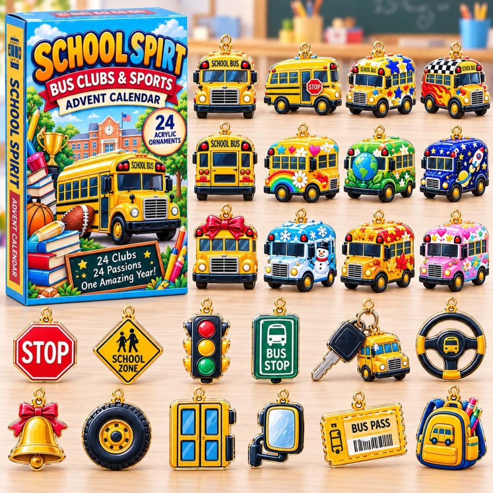 2026 School Year Celebrations 24-Day Academic Countdown Calendar — Acrylic Celebration Charms, Perfect Gift For Students & Teachers