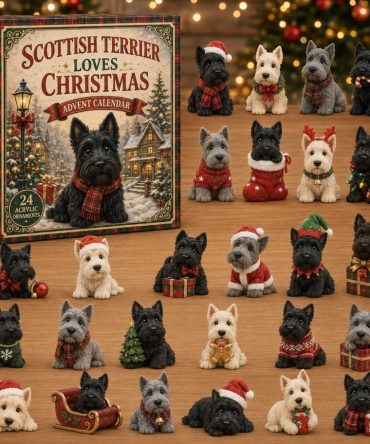 2026 Scottish Terrier Christmas Advent Calendar — 24-Day Countdown With 24 Acrylic Charms, Festive Gift For Dog Lovers & Collectors