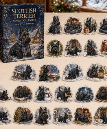 Premium Scottish Terrier Holiday Countdown Calendar - 24 Acrylic Dog Charms, Collectible Gift For Scottie Fans