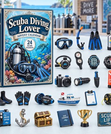 2026 Scuba Diver Advent Countdown - 24-Day Ocean Keepsake Calendar With Acrylic Charms, Perfect Gift For Divers & Snorkel Fans