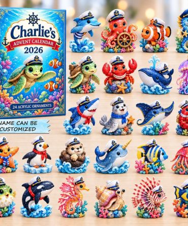 Sea Captain Animals 2026 Advent Calendar — 24-Day Nautical Acrylic Charms, Seafaring Animal Collectible Countdown Gift