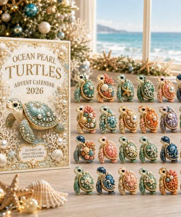 2026 Sea Turtle Holiday Countdown Calendar — 24 Ocean-Themed Acrylic Charms For Kids, Beach Lovers & Nautical Décor Gifts