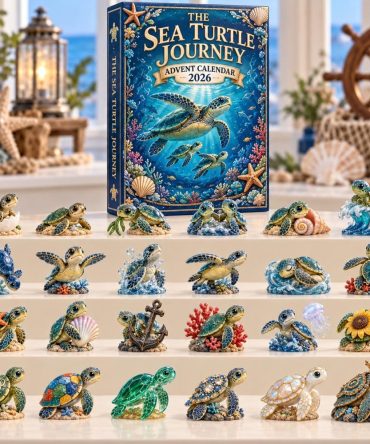 Sea Turtle Journey Holiday Countdown 2026 — 24-Day Acrylic Charm Advent Calendar, Ocean Turtle Decor & Gift