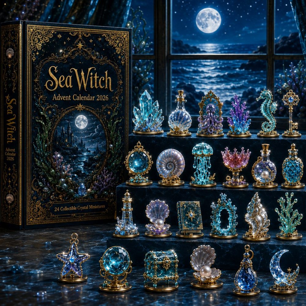 Sea Witch Coastal Halloween Advent Calendar 2026 – 24-Day Haunted Countdown With 24 Acrylic Charms & Collectible Miniatures