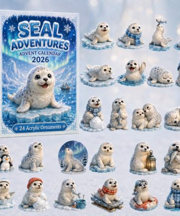 2026 Seal Adventures Holiday Countdown — 24 Adventure-Themed Acrylic Charm Minis, Playful Ocean Animal Advent Calendar Gift For Families