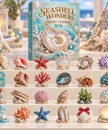 Seashell Wonders Advent Calendar 2026 — 24-Day Acrylic Charms Countdown, Beach-Themed Holiday Decoration & Gift