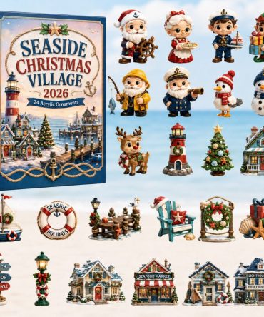 Seaside Village Toy Advent Calendar 2026 — 24-Day Acrylic Charm Countdown With Coastal Holiday Miniatures