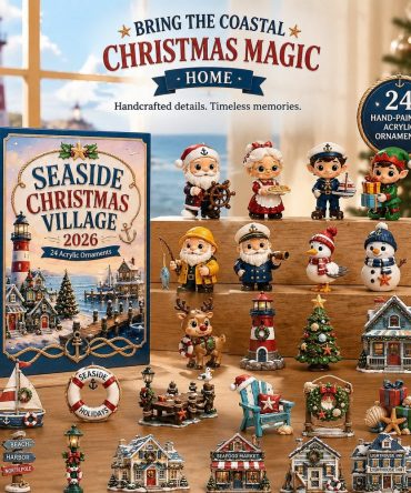 Coastal Seaside Advent Calendar 2026 — 24-Day Beach-Themed Acrylic Charm Countdown For Summer-Lovers & Holiday Gift Giving