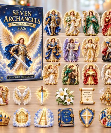 Seven Archangels 2026 Devotional Advent — 24 Celestial Acrylic Charms, Inspirational Christian Countdown Calendar For Reflection & Gifting