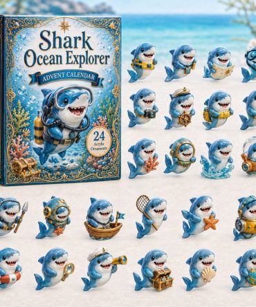Shark Ocean Explorer Countdown Pack — 24 Marine Acrylic Charms, Educational Ocean-Themed Advent For Kids & Collectors