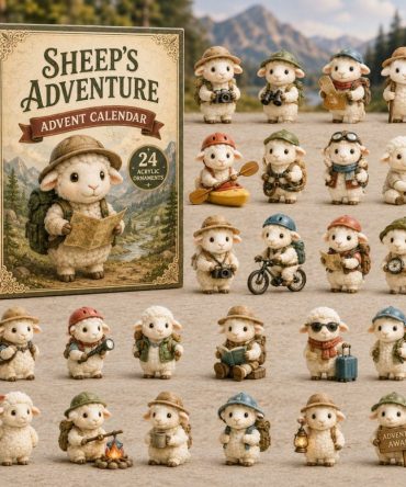 Sheep Outdoor Adventure 2026 Countdown - 24-Day Acrylic Charm Calendar, Hiking Sheep Charms For Nature Lovers & Gifts