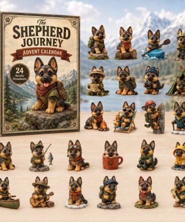 Shepherd Journey 2026 Dog Advent Countdown - 24-Day Acrylic Charm Calendar, Rustic Shepherd Charms & Gift Box