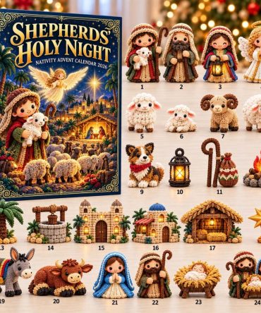 2026 Shepherds Of Bethlehem Nativity Advent Calendar - 24-Day Acrylic Charms, Biblical Scene Religious Holiday Gift