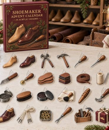 Shoemaker Holiday Countdown: 24 Acrylic Artisan Shoe & Tool Charms — Unique Gifts, Craft Supplies & Stocking Stuffers