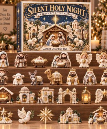 Silent Holy Night 24-Day Charm Countdown — Serene Acrylic Christmas Advent Calendar 2026, Elegant Nativity & Religious Gift Set