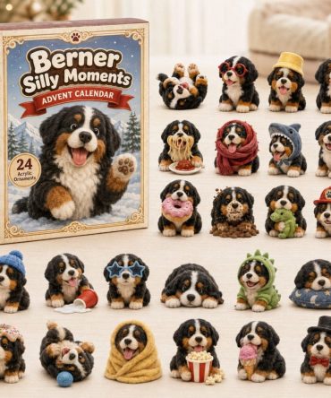 2026 Silly Bernese Moments Countdown — 24 Charming Acrylic Charms, Playful Bernese Mountain Dog Advent Gift & Holiday Decor