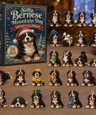 2026 Bernese Mountain Dog Countdown Calendar — 24 Acrylic Charms, Holiday Gift For Bernese Lovers , Collectible & Display-Ready