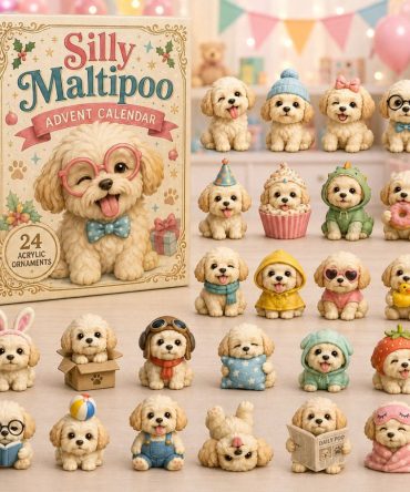 2026 Silly Maltipoo Countdown Calendar — 24 Playful Acrylic Charms, Cute Dog-Themed Advent Gift & Delightful Home Display