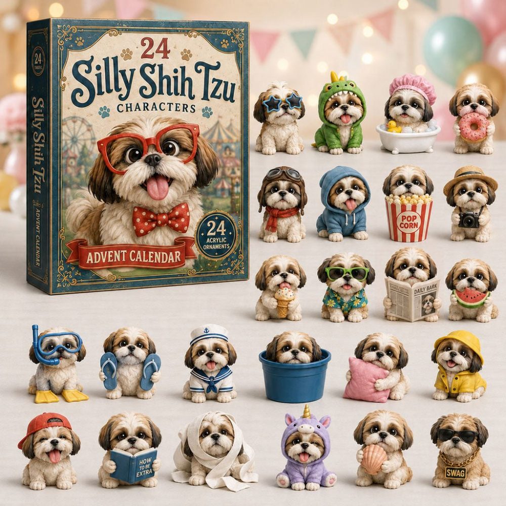 2026 Shih Tzu Holiday Countdown — 24-Day Acrylic Charm Advent Calendar For Dog Lovers , Collectible, Gift-Ready, Limited Edition