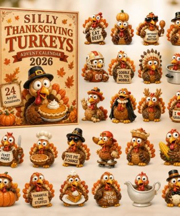 Silly Turkeys Holiday Countdown 2026 — 24-Day Advent Calendar With Fun Acrylic Charms, Perfect Family & Kids Gift For Thanksgiving