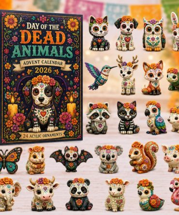 Skull Animals Advent Countdown 2026 — 24-Day Acrylic Charms Featuring Whimsical Skull Animal Art, Collector'S Edition