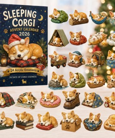 2026 Sleeping Corgi Advent Calendar - 24-Day Countdown With Charming Acrylic Corgi Charms, Perfect Gift For Corgi Fans
