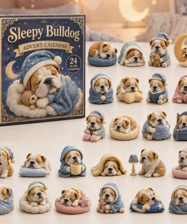 2026 Bulldog Holiday Countdown Calendar — 24 Acrylic Charms, Daily Reveal For Bulldog Fans , Festive Gift, Collectible Keepsake