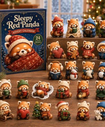 Sleepy Red Panda 2026 — 24-Day Cozy Animal Advent Calendar With Adorable Acrylic Panda Charms, Cute Countdown Gift For Kids & Fans
