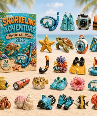 Snorkeling Adventure 2026 Advent Calendar — 24-Day Acrylic Charm Countdown, Underwater Sea-Life Collectible Set