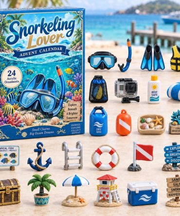 Snorkeling Adventure 2026 Countdown — 24-Day Acrylic Charm Advent Calendar For Ocean Lovers & Travel Gifts